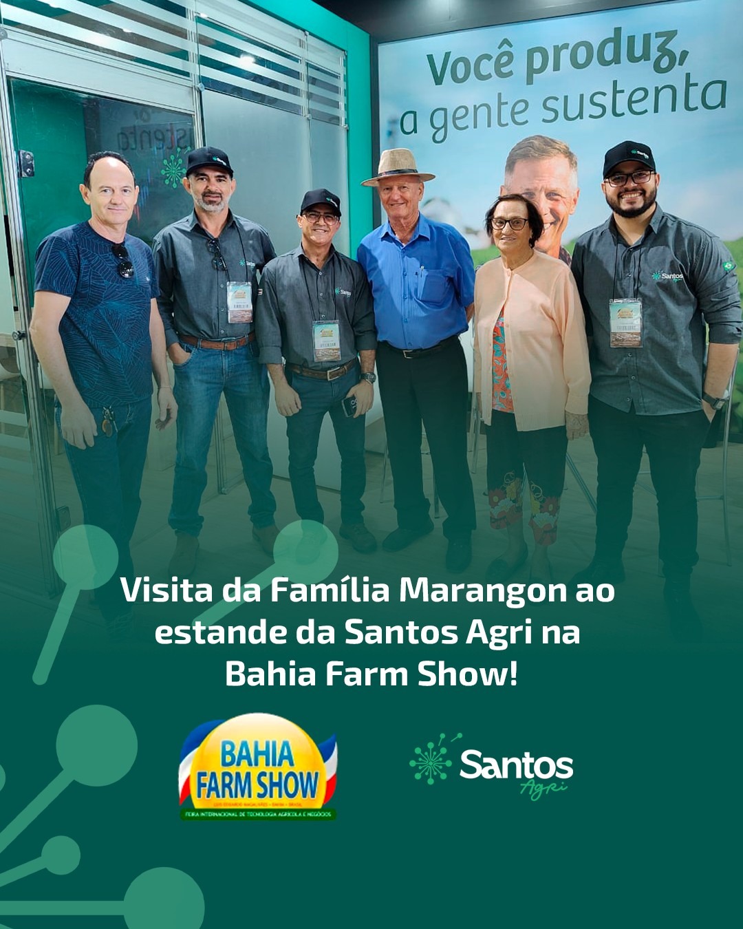 Visita da Família Marangon ao estande da Santos Agri na Bahia Farm Show